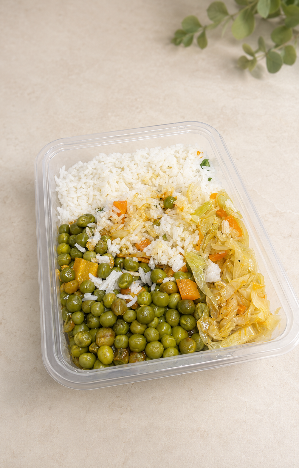 Ndengu bowl with rice and vegetables